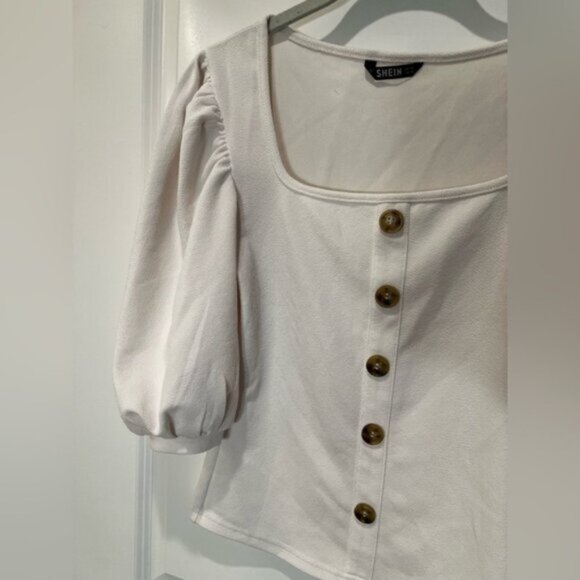 Shein Puffer Sleeve Top Size Medium - Picture 7 of 12